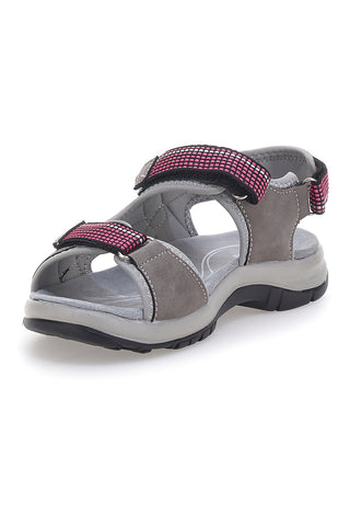Sivi in fuksijevi športni sandali z zapenjanjem na velcro TIGLIO 51358