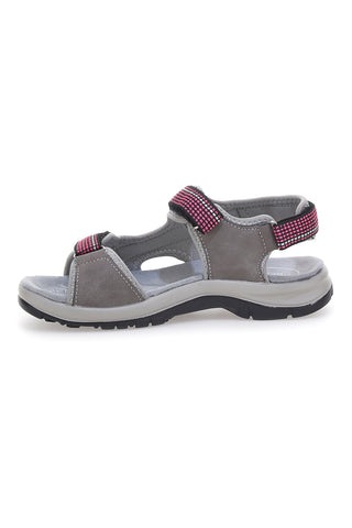 Sivi in fuksijevi športni sandali z zapenjanjem na velcro TIGLIO 51358