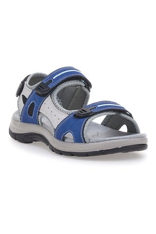 Sivi in modri športni sandali z zapenjanjem na velcro TIGLIO 51357