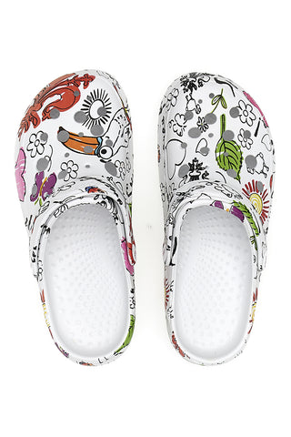 Večbarvne ženske natikače z cvetličnim potiskom Woz 6