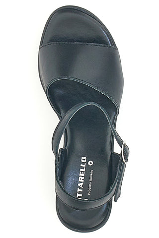 Črni sandali iz pravega usnja PITT.LOVE 318571082