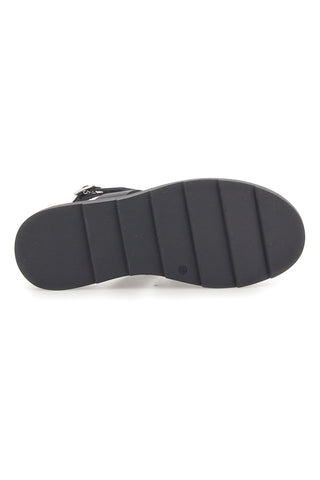 Črni usnjeni sandali 100 % Eco Friendly Pittarello Rock 5835