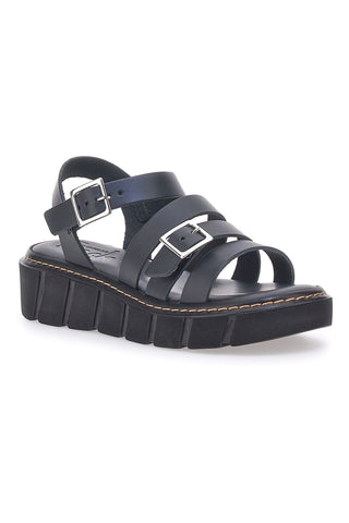 Črni usnjeni sandali Made in Italy Pittarello Rock 5836/P