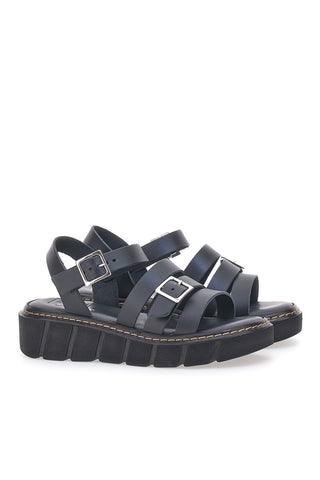 Črni usnjeni sandali Made in Italy Pittarello Rock 5836/P