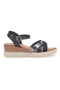 Sandali z nizkim klobukom in prekrižanimi črnimi trakovi PITTARELLO SUN FW10172