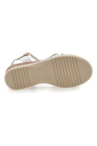 Sandali z nizkim kljunom in prekrižanimi belimi trakovi PITTARELLO SUN FW10172