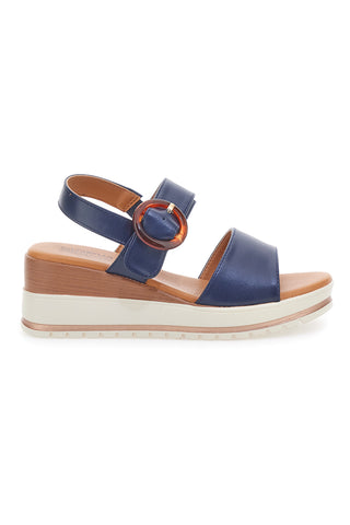 Sandali Navy z belim kontrastnim podplatom PITTARELLO SUN BR1962