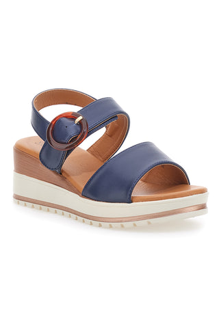 Sandali Navy z belim kontrastnim podplatom PITTARELLO SUN BR1962