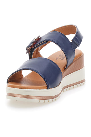 Sandali Navy z belim kontrastnim podplatom PITTARELLO SUN BR1962