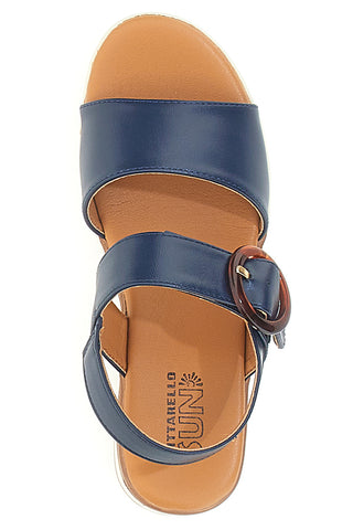 Sandali Navy z belim kontrastnim podplatom PITTARELLO SUN BR1962