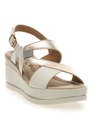 Sandali Champagne s 7 cm visoko peto PITTARELLO LOOK MK3313258