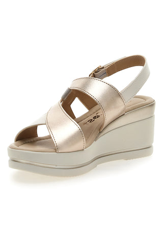 Sandali Champagne s 7 cm visoko peto PITTARELLO LOOK MK3313258