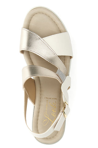 Sandali Champagne s 7 cm visoko peto PITTARELLO LOOK MK3313258