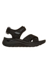 Črni sandali z nastavljivimi prečnimi trakovi Skechers ARCH FIT 2.0 SANDAL FEELIN' BRIGHT