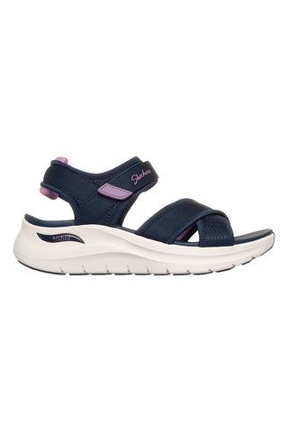 Mornarsko modri sandali z nastavljivimi prečnimi trakovi Skechers ARCH FIT 2.0 SANDAL FEELIN' BRIGHT