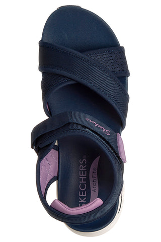 Mornarsko modri sandali z nastavljivimi prečnimi trakovi Skechers ARCH FIT 2.0 SANDAL FEELIN' BRIGHT