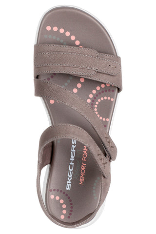 Taupe sandali z nastavljivimi trakovi Skechers BAYSHORE OSNOVNA NALOGA