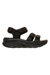 Črni sandali Skechers D'LUX WALKER SANDAL SEA-SCAPE s trojnim nastavljivim trakom