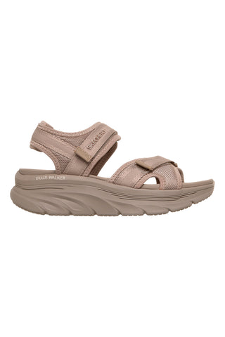 Taupe sandali z nastavljivimi prečnimi trakovi Skechers D'LUX WALKER SANDAL BOLD CITY