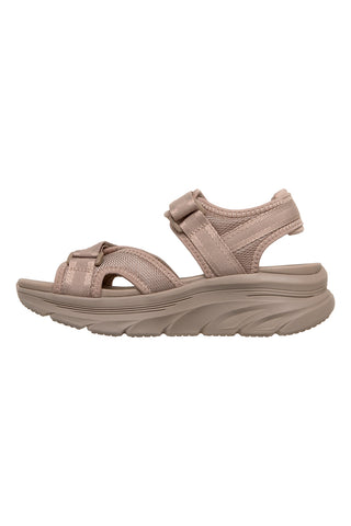 Taupe sandali z nastavljivimi prečnimi trakovi Skechers D'LUX WALKER SANDAL BOLD CITY