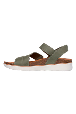 Oljčno zeleni sandali z nastavljivimi trakovi Skechers LIFTED COMFORT