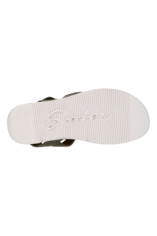 Oljčno zeleni sandali z nastavljivimi trakovi Skechers LIFTED COMFORT
