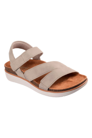 Taupe sandali z nastavljivimi trakovi Skechers LIFTED COMFORT
