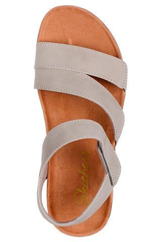 Taupe sandali z nastavljivimi trakovi Skechers LIFTED COMFORT