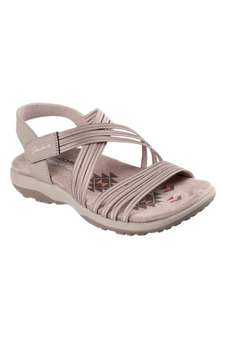 Taupe sandali z elastičnimi trakovi Skechers REGGAE SLIM SUNNYSIDE 2.0
