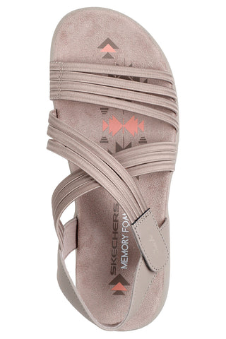 Taupe sandali z elastičnimi trakovi Skechers REGGAE SLIM SUNNYSIDE 2.0
