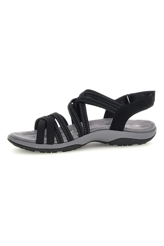Črni sandali s spominsko peno Skechers Reggae Slim Summer Getaway