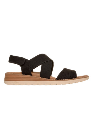 Črni sandali s križnim trakom in obutvijo Arch Fit Skechers Arch Fit Oasis B Perf