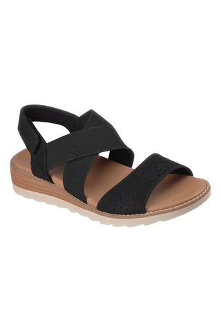 Črni sandali s križnim trakom in obutvijo Arch Fit Skechers Arch Fit Oasis B Perf