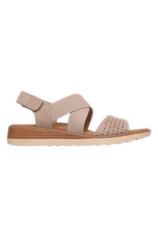 Taupe sandali s križnim trakom in Arch Fit Skechers Arch Fit Oasis B Perf