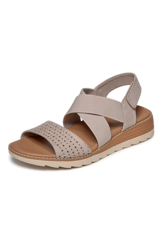 Taupe sandali s križnim trakom in Arch Fit Skechers Arch Fit Oasis B Perf