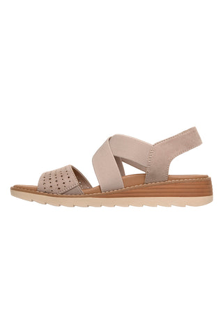 Taupe sandali s križnim trakom in Arch Fit Skechers Arch Fit Oasis B Perf