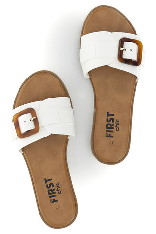Beli copati z zaponko The first chic PREA3710