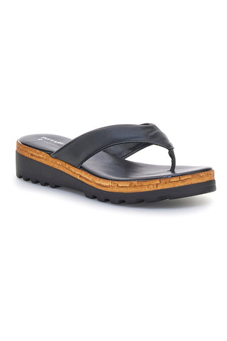 Črne japonke iz pravega usnja Made in Italy Pittarello 66470811