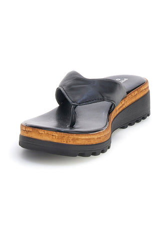 Črne japonke iz pravega usnja Made in Italy Pittarello 66470811
