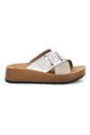 Inblu 46 PK Beige Crossed Slippers