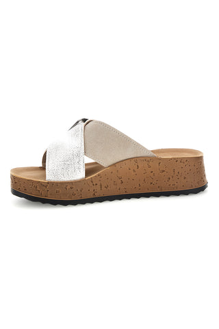 Inblu 46 PK Beige Crossed Slippers