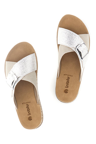 Inblu 46 PK Beige Crossed Slippers