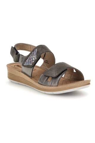 Sivi sandali z anatomskim podplatom Inblu 66 FC