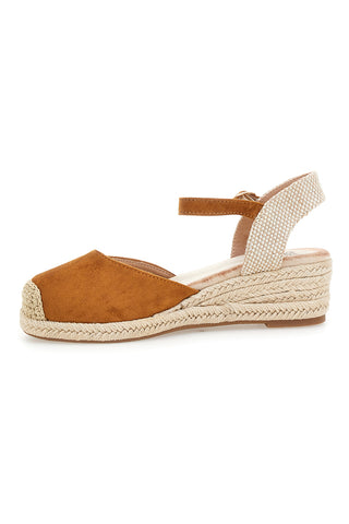 Kamelji ženski sandali espadrile z vrvnim klinom Pittarello sun BL1