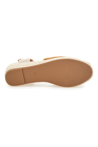 Kamelji ženski sandali espadrile z vrvnim klinom Pittarello sun BL1