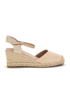 Bež espadrilni sandali z vrvnim klinom Pittarello Sun Bl2