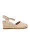 Bež espadrilni sandali z vrvnim klinom Pittarello Sun Bl2