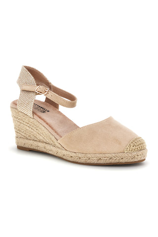 Bež espadrilni sandali z vrvnim klinom Pittarello Sun Bl2