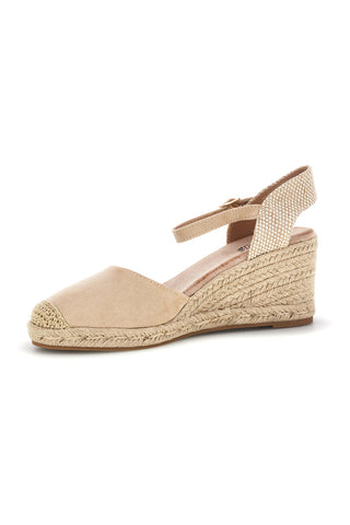Bež espadrilni sandali z vrvnim klinom Pittarello Sun Bl2