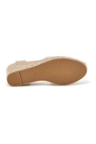 Bež espadrilni sandali z vrvnim klinom Pittarello Sun Bl2